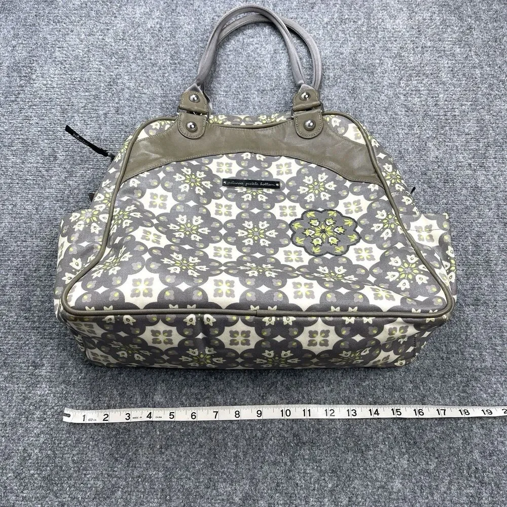 Petunia Pickle Bottom Sashay Satchel Backpack Coated Canvas Misted Marseille